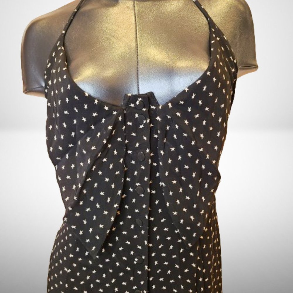 Stunning Thierry Mugler Miami Style Polka Dress with Front Tie - Picture 3 of 16